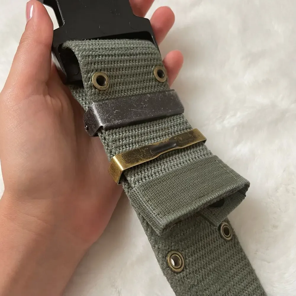 Vintage Army Green Military Belt